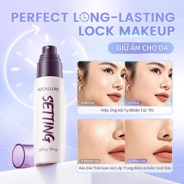 Xịt Khóa Nền Cố Định Lớp Makeup Focallure Flawless Long-Lasting Setting Spray 65ml