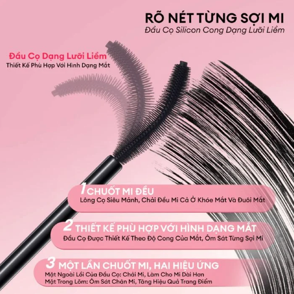 Mascara Colorkey Volumizing & Curling Mascara Làm Cong Và Dày Mi 6g