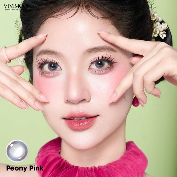 Lens 1 ngày Kính áp tròng Peony Pink - Hồng phớt loang tự nhiên, long lanh trong trẻo