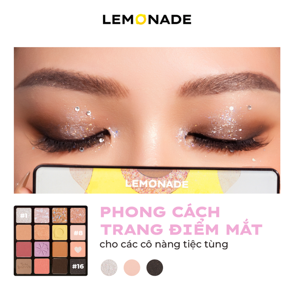 Phấn Mắt 16 Ô Lemonade Aesthetic Eyeshadow Palette 20.8g (Version 2)