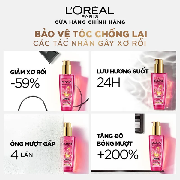 Dầu Dưỡng Tóc L’Oréal Chiết Xuất Hoa Hồng 100ml Elseve Extraordinary Oil Serum With French Rose Oil