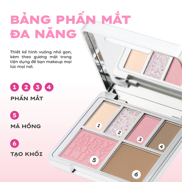 Bảng Phấn Mắt Đa Năng Lemonade Aesthetic Multi-Task Palette 10.8g