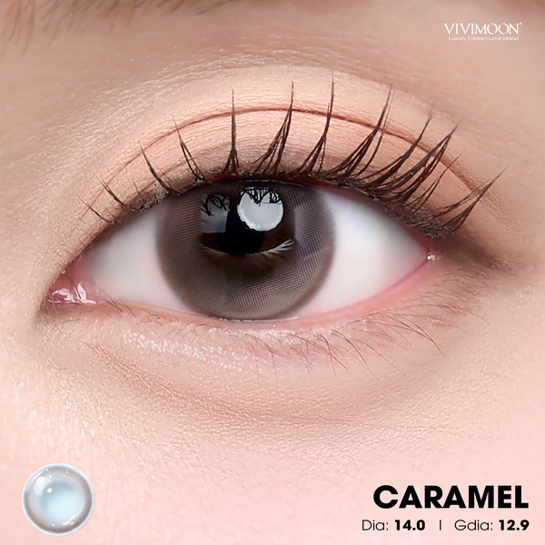 Lens 1 ngày - Kính áp tròng Caramel - Nâu ngọt ngào tự nhiên, long lanh trong veo