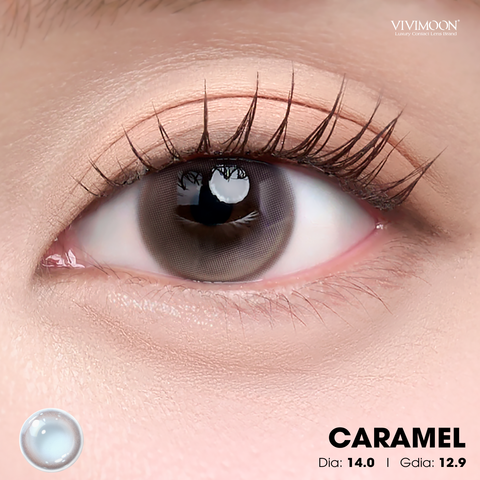 Lens 1 ngày - Kính áp tròng Caramel - Nâu ngọt ngào tự nhiên, long lanh trong veo