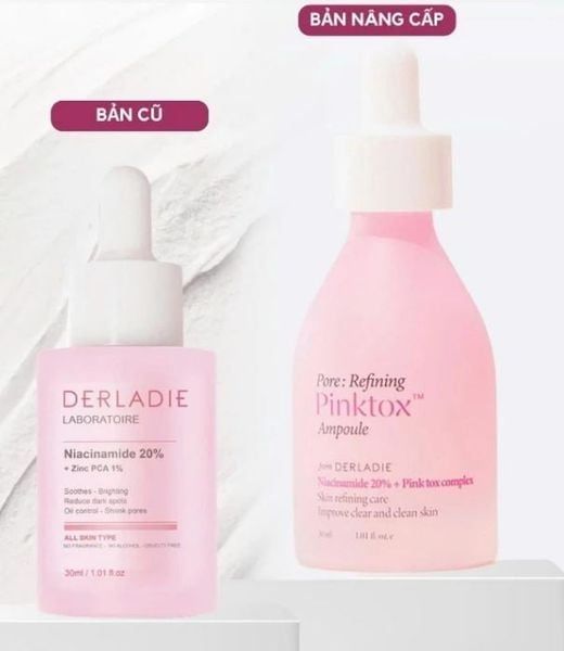 Serum Derladie Niacinamide 20% + Zinc Pca 1% Giảm Mụn, Mờ Thâm Đỏ 30ml