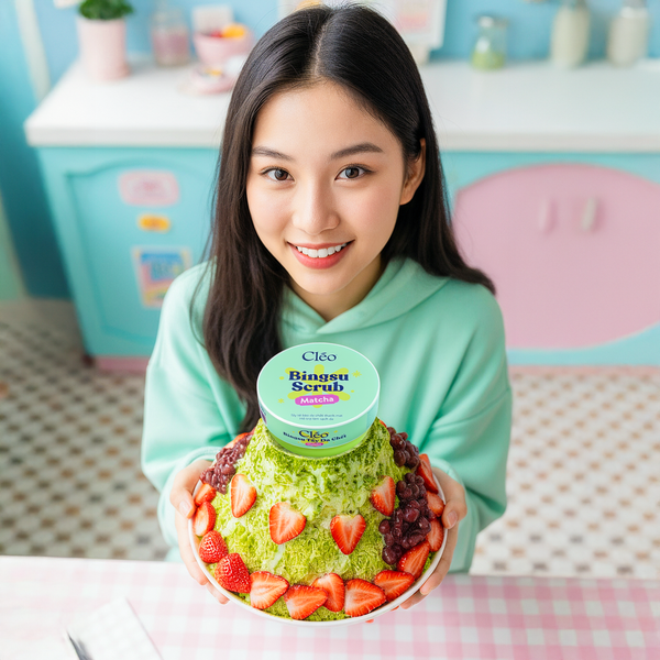 Cleo Tẩy da chết đá bào trà xanh (Bingsu Matcha) 200g