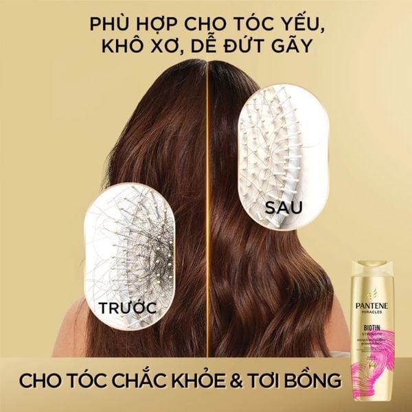 Dầu Gội Pantene Miracles Biotin Dưỡng Tóc Chắc Khỏe 300ml Miracles Biotin Strength Silicone-Free Shampoo