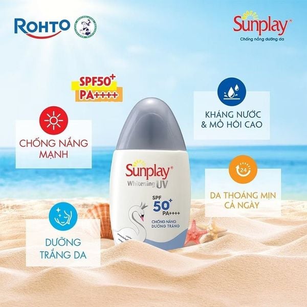 Sữa Chống Nắng Sunplay Dưỡng Da Sáng Đẹp 30g Whitening UV SPF 50+ PA++++
