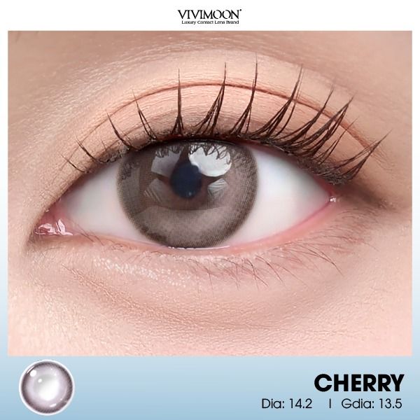 Vivimoon 1 bên Lens cho mắt thở 6 tháng Cherry - 0 độ