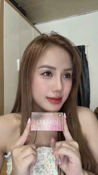 Vivimoon 1 bên Lens cho mắt thở 6 tháng Cherry - 0 độ