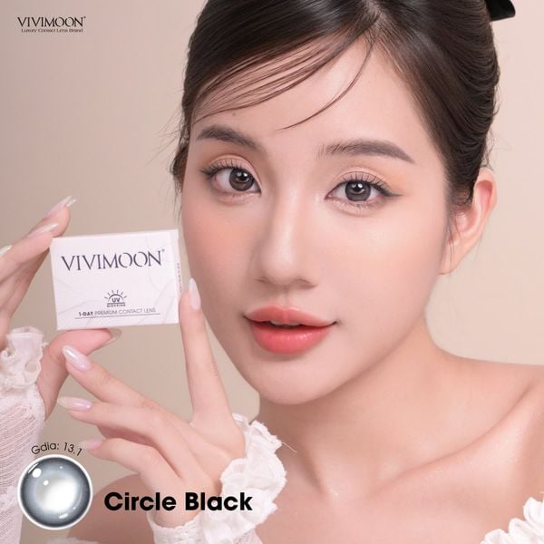 Lens 1 ngày Kính áp tròng Circle Black - Viền đen ánh ghi, long lanh tự nhiên mỗi ngày