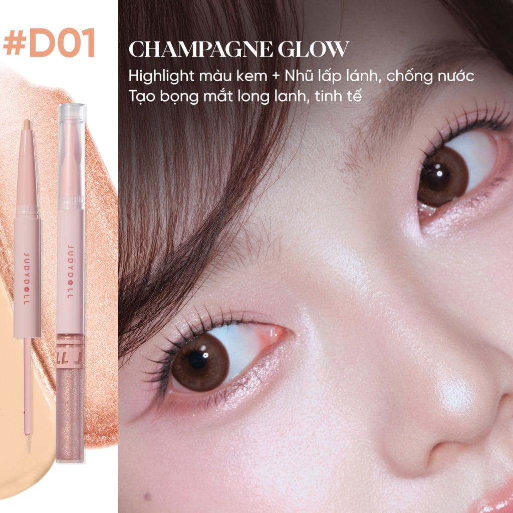 Chì Kẻ Bọng Mắt Judydoll 2 Đầu Dual-End Undereye Pen