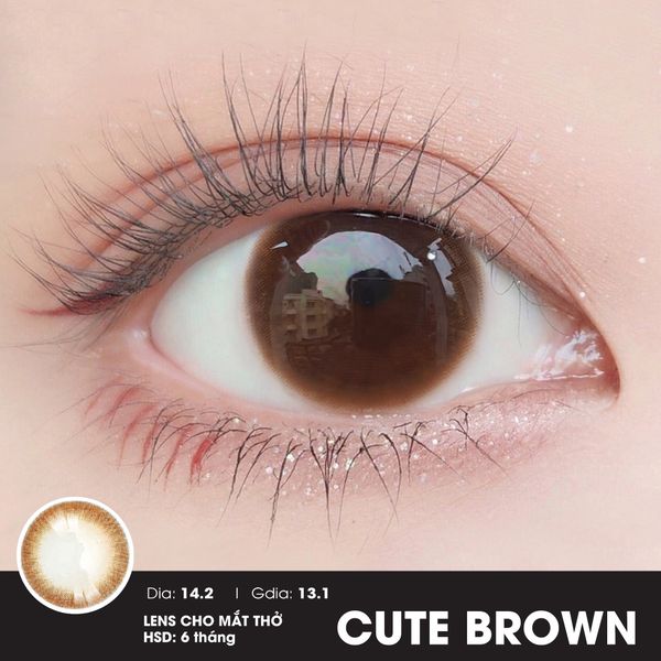 Vivimoon 1 bên Lens cho mắt thở 6 tháng Cute Brown  - 3 độ