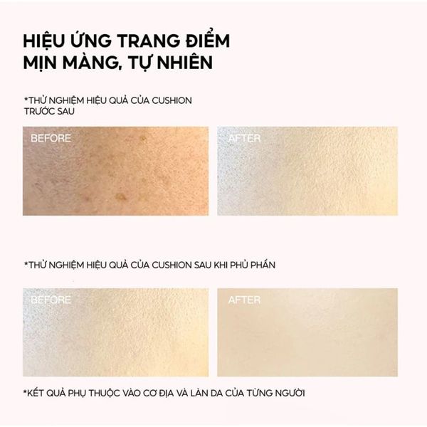 Cushion + phấn phủ nén Menow Rouge Light 17g - LN01: Tự Nhiên