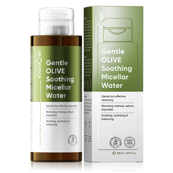 Nước Tẩy Trang DrCeutics Gentle Olive Soothing Micellar Water Làm Sạch Sâu, Dưỡng Ẩm 500ml