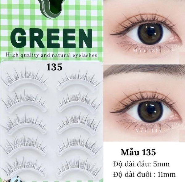 MG14 Mi giả Green 135 - mi TRÊN 5 cặp