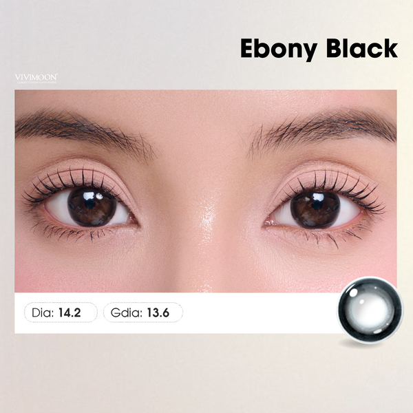 Lens 1 ngày - Kính áp tròng Ebony Black - Đen tuyền baby, long lanh và huyền bí