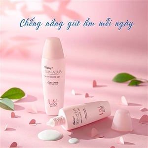 Gel chống nắng dưỡng trắng mịn da Sunplay Skin Aqua Silky White SPF50+ 70g