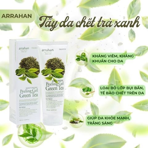 Gel tẩy tế bào chết trà xanh Arrahan Peeling Green Tea 180ml