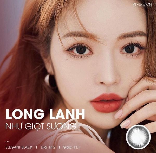 Vivimoon 1 bên Lens cho mắt thở 6 tháng Elegant Black - 3 độ