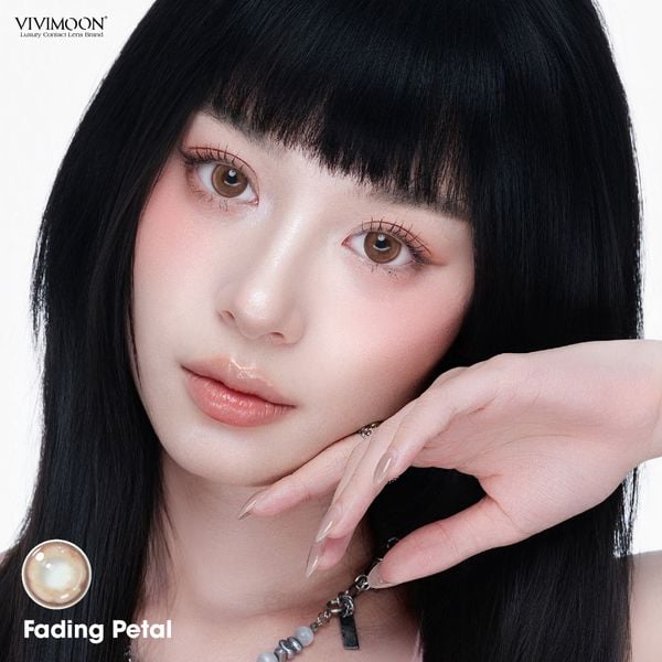 Vivimoon 1 bên Lens cho mắt thở 6 tháng Fading Petal - 0 độ