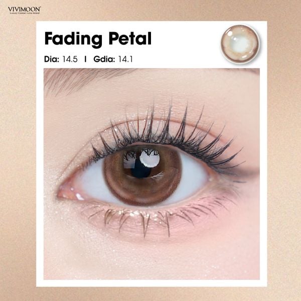 Vivimoon 1 bên Lens cho mắt thở 6 tháng Fading Petal - 0 độ