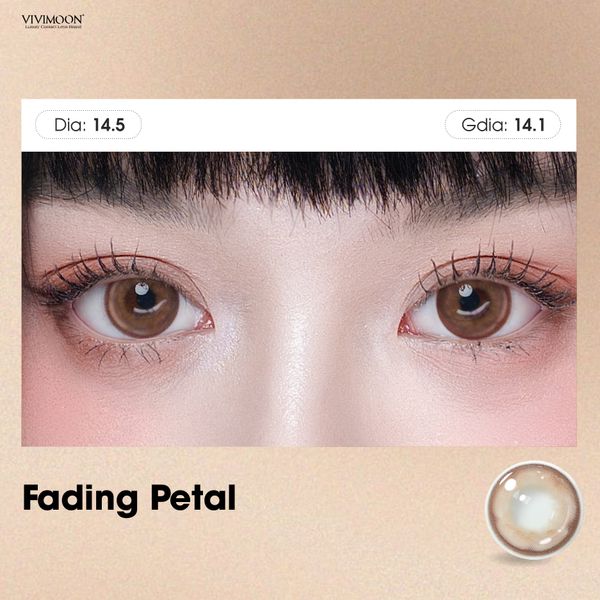 Vivimoon 1 bên Lens cho mắt thở 6 tháng Fading Petal - 0 độ
