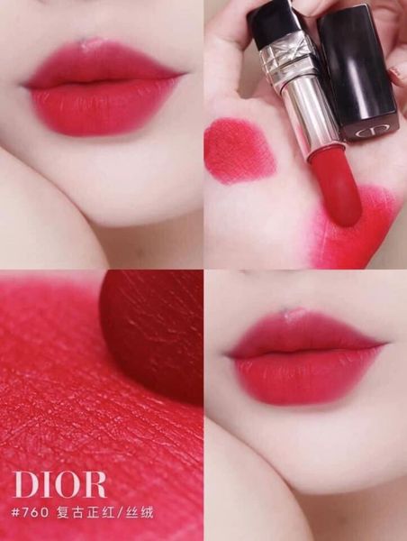 Son Thỏi Dior Rouge Dior Lipstick #760 Favorite Velvet Finish - Đỏ thuần