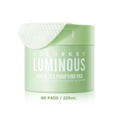 [MỚI] Toner Pad COLORKEY LUMINOUS Hỗ Trợ Làm Dịu Da Cân Bằng Độ Ẩm 210ml/hũ
