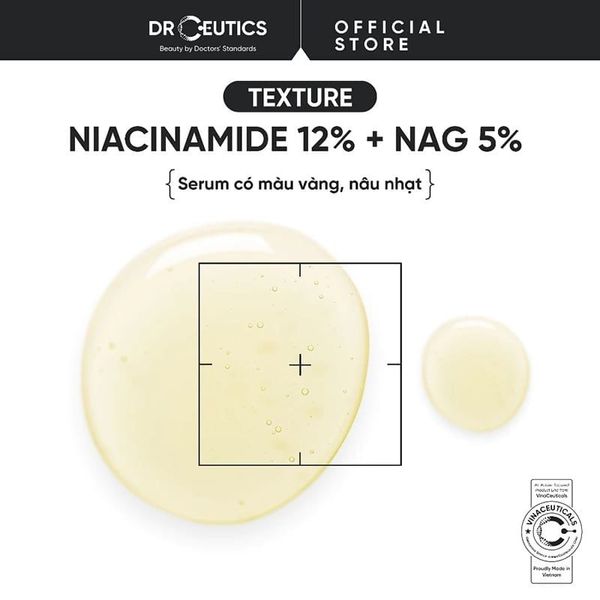 Tinh Chất Sáng Da, Se Khít Lỗ Chân Lông DrCeutics B3 Niacinamide 12% + NAG 5%  40g/ 100g