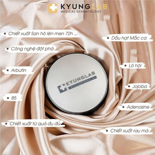 Phấn Nước Cushion KyungLab Bio Cover Balm 15g Dành Cho Da Peel, Phục Hồi Da - 13 Trắng Hồng