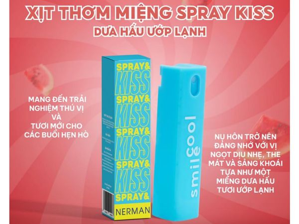 Xịt Thơm Miệng Nerman Vị Dưa Hấu Ướp Lạnh 10ml Spray & Kiss