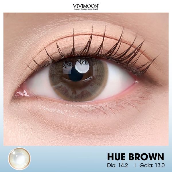 Vivimoon 1 bên Lens cho mắt thở 6 tháng Huế Brown - 0 độ