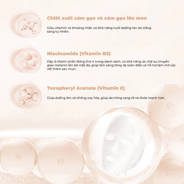 Mặt Nạ Tinh Chất Gạo Lên Men, Dưỡng Sáng & Làm Đều Màu Da BNBG Vita Genic Shining Jelly Mask 30ml