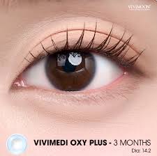 1 bên Lens trong suốt cho mắt thở Vivimoon 3 tháng - Vivimedi oxy 3 Months