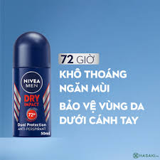 Lăn Khử Mùi Nivea Men Khô Thoáng Da Vượt Trội 50ml Dry Impact
