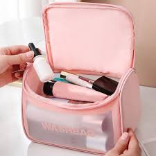 Túi Đựng Mỹ Phẩm Đồ Trang Điểm WASHBAG Có Nắp