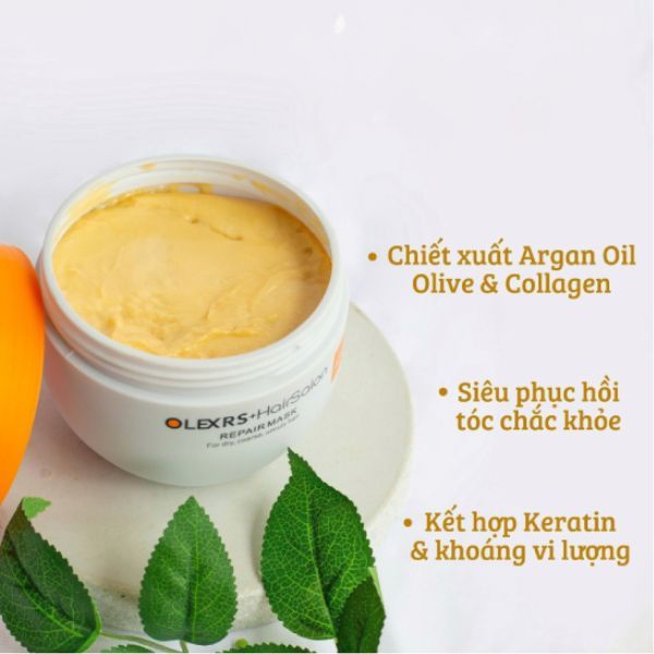 Kem Ủ Tóc Olexrs Luxury Argan Oil Organic Biotin Repair Mask 500ml