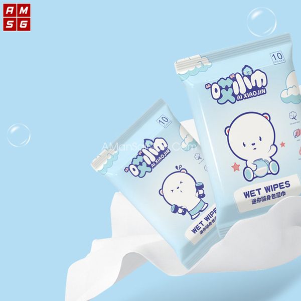Khăn Giấy Ướt Oxilim mini ( Bịch 8 túi )