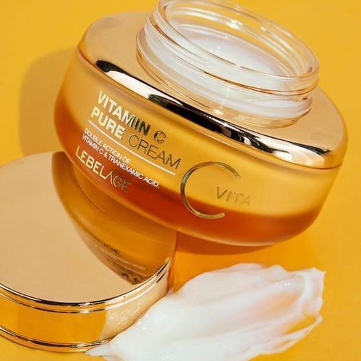 Kem Dưỡng Ẩm Làm Trắng Da mờ thâm Lebelage Vitamin C Pure Cream 55ml