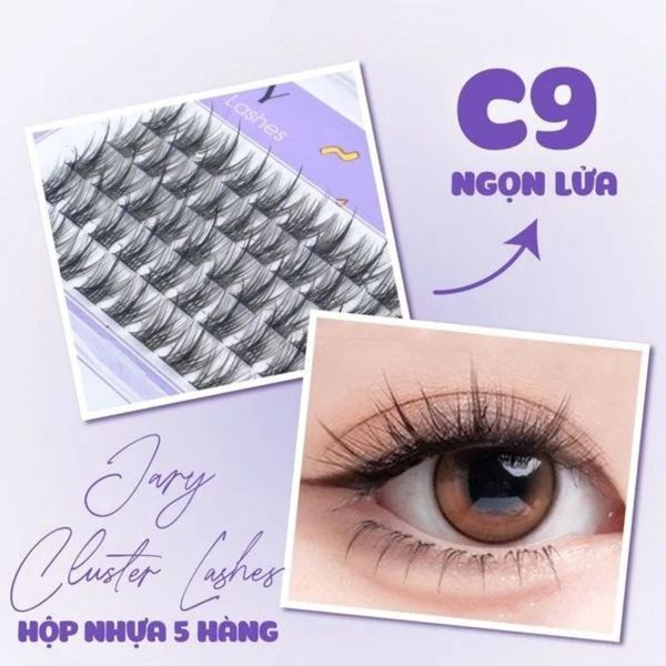 Lông Mi Giả Jary Cluster Lashes Hộp 5 Hàng - C9 Ngọn Lửa