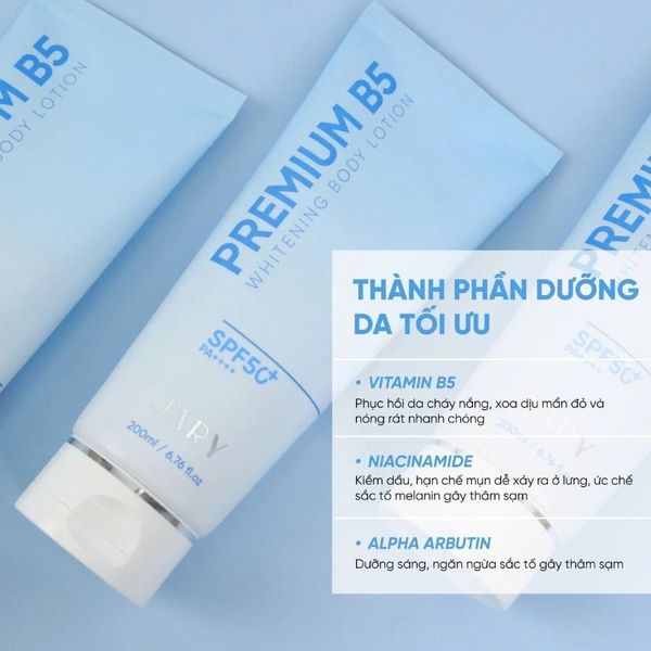 Kem Dưỡng Jary Body B5 Premium Whitening Body Lotion Lên Tone Da 200ml