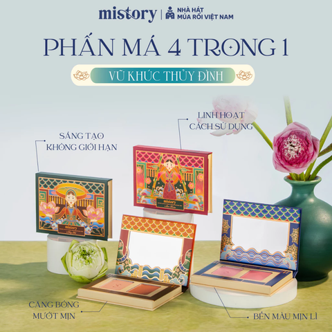 Má Hồng Dạng Kem + Phấn Mistory Lotus & Puppet Water Blush Ửng Hồng Căng Mướt 6g 2in1