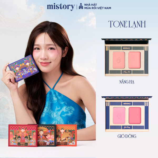 Má Hồng Dạng Kem + Phấn Mistory Lotus & Puppet Water Blush Ửng Hồng Căng Mướt 6g 2in1
