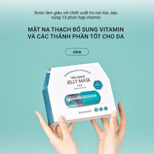 Mặt Nạ Banobagi Phục Hồi & Làm Dịu Da Nhạy Cảm 30g Premium Vita Genic Jelly Mask - Cica