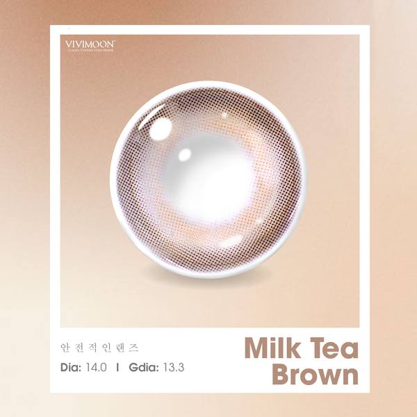 Vivimoon 1 bên Lens khóa ẩm 6 tháng Milk Tea Brown - 0 độ