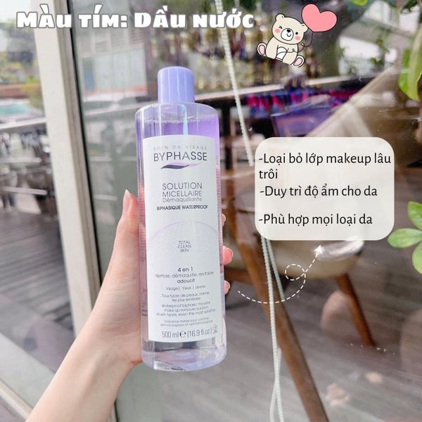 Nước Tẩy Trang 2 Lớp Byphasse Solution Micellaire (Tím) 500ml