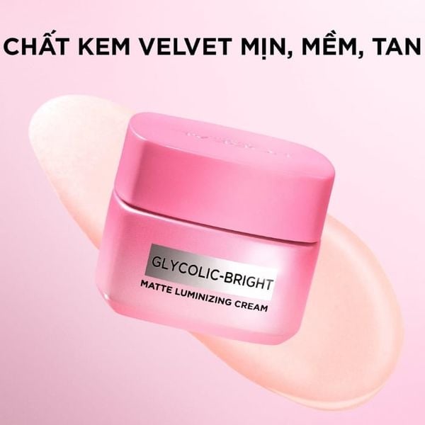 Kem Dưỡng L'Oreal Sáng Da, Mờ Thâm Mụn & Nám 30ml Glycolic-Bright Matte Luminizing Cream