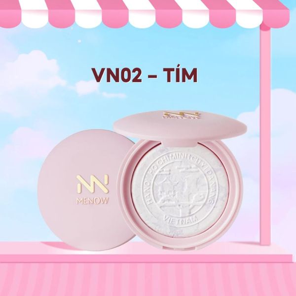Phấn Phủ Thuỷ Tinh Menow Việt Sắc Tinh Hoa 7g Clear Radiant Pressed Powder ( Tặng 1 má hồng )