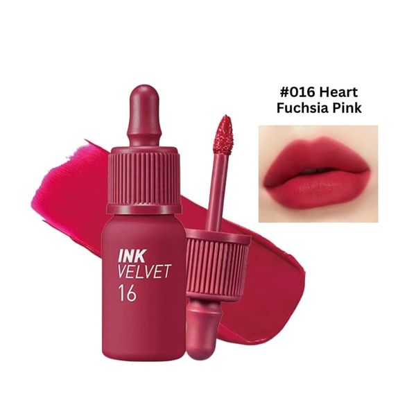 Son Peripera Ink The Velvet Heart Fuchsia Pink 16 – Hồng Đỏ Tươi